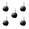 Service Caster 2'' Black Metal Hood Twin Wheel Caster Nylon Wheels Grip Neck Stem, 5PK SCC-GN02S50D-NYS-FB-5 - alternate 1
